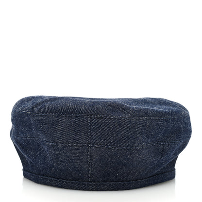 Hermes Denim Femme Saint Honore Beret 56 Indigo 5 of 8