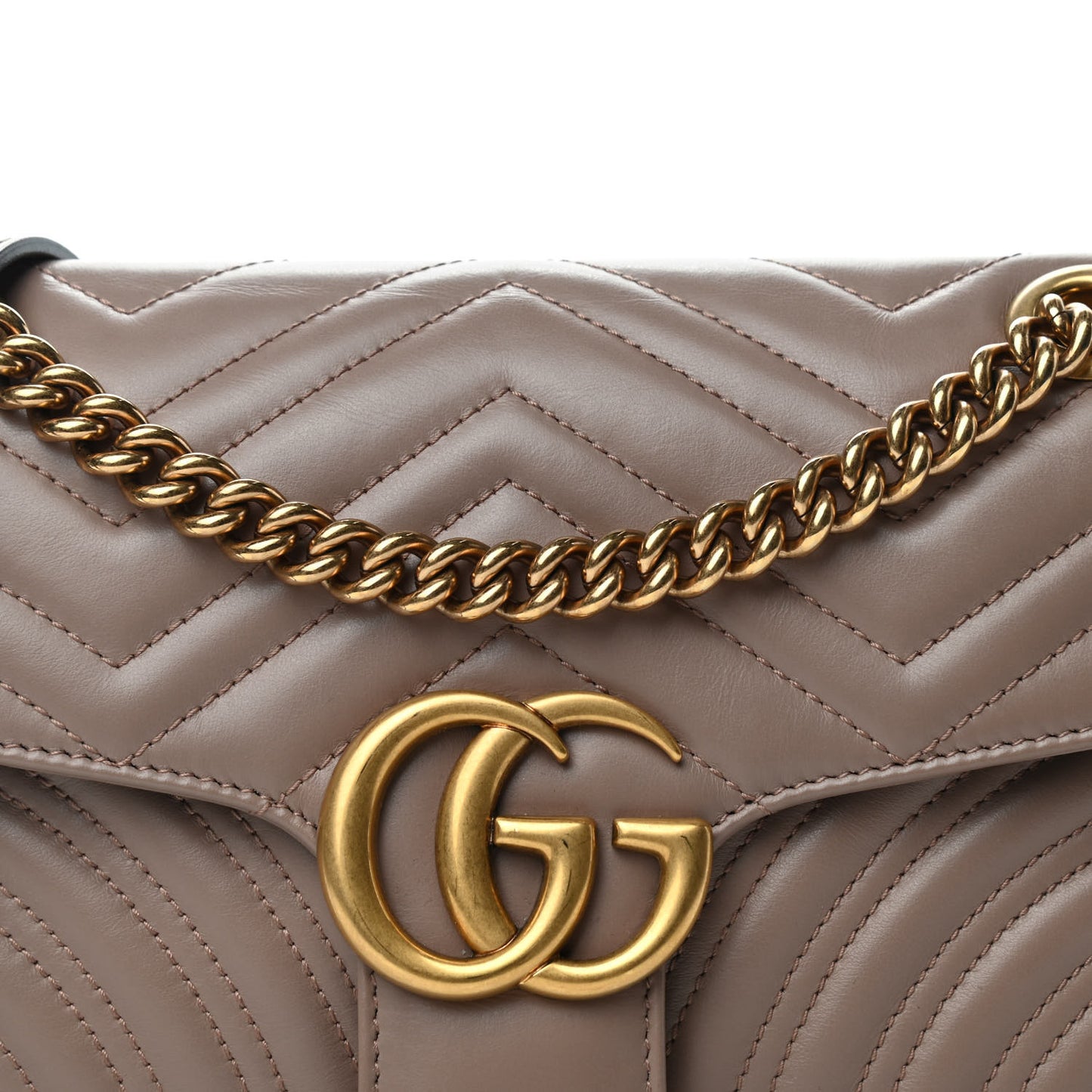 Calfskin Matelasse Small GG Marmont Shoulder Bag Porcelain Rose