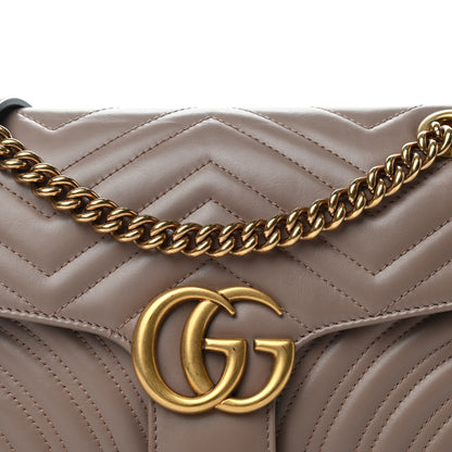 Gucci Calfskin Matelasse Small GG Marmont Shoulder Bag Porcelain Rose 8 of 12