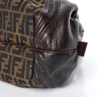 Fendi Zucca Nappa Nuvolata Vitello Tortuga Spy Bowler Tobacco Moro 6 of 10