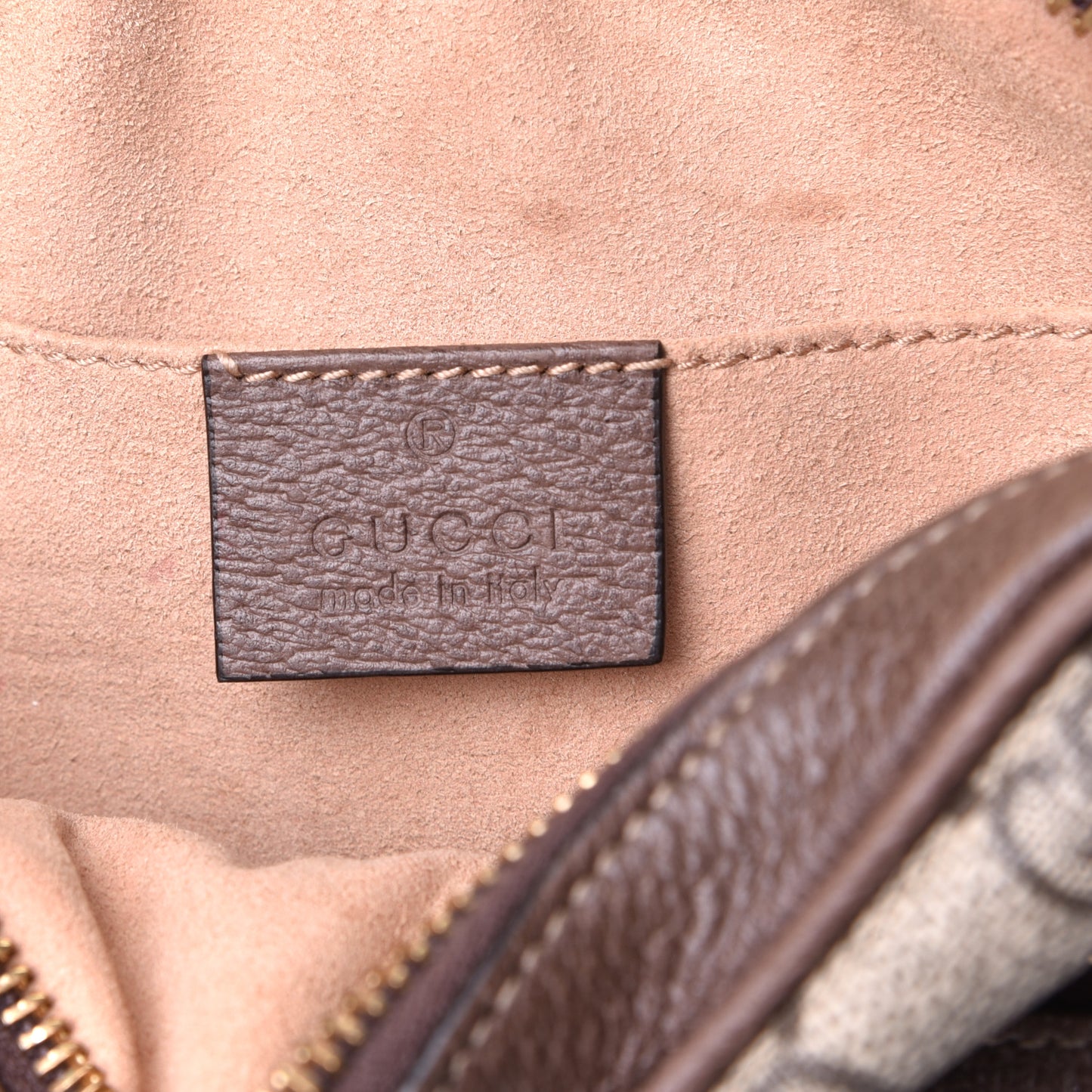 GG Supreme Monogram Web Mini Ophidia Shoulder Bag Brown