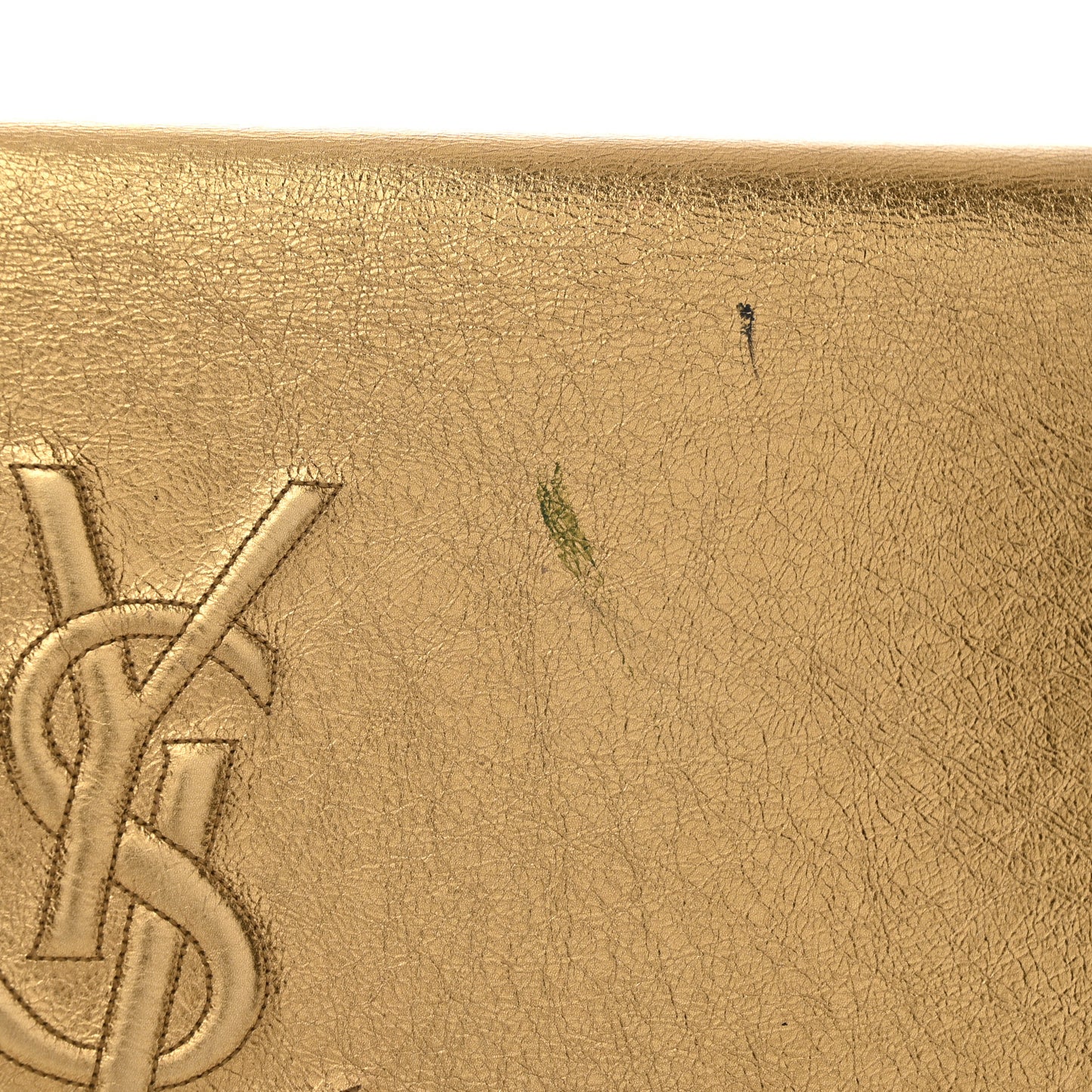 Metallic Calfskin Monogram Large Belle De Jour Clutch Gold