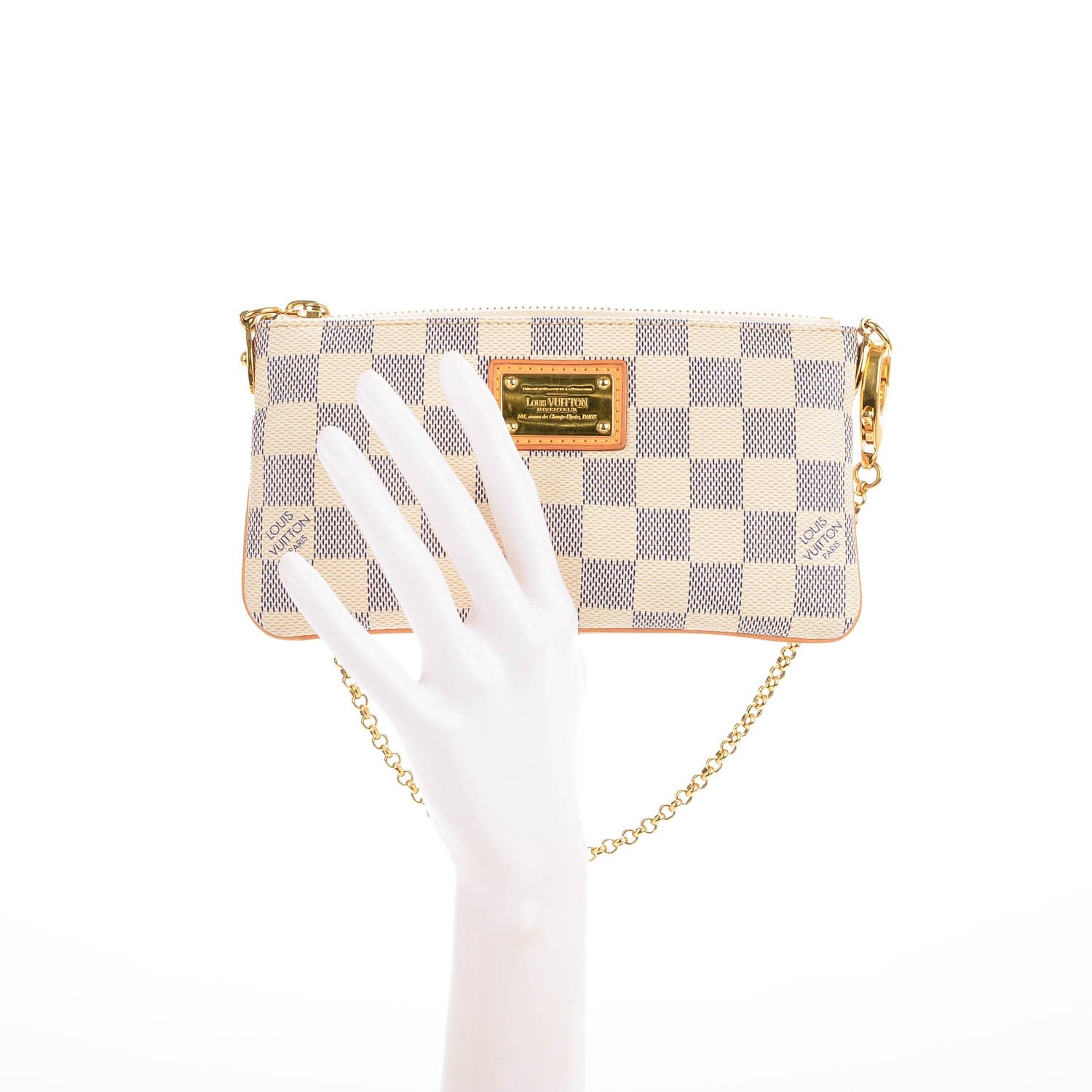 Louis Vuitton Damier Azur Pochette Milla MM 2 of 7