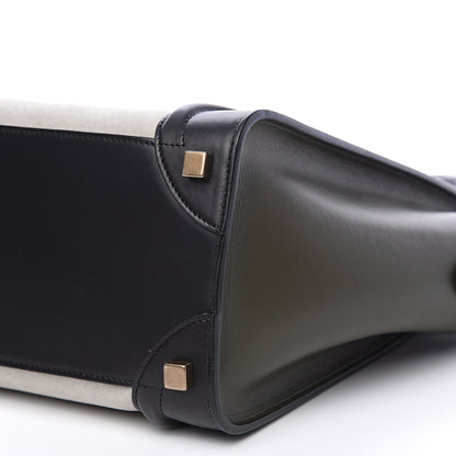 Celine Nubuck Smooth Calfskin Micro Tri-Color Luggage Olive 11 of 11