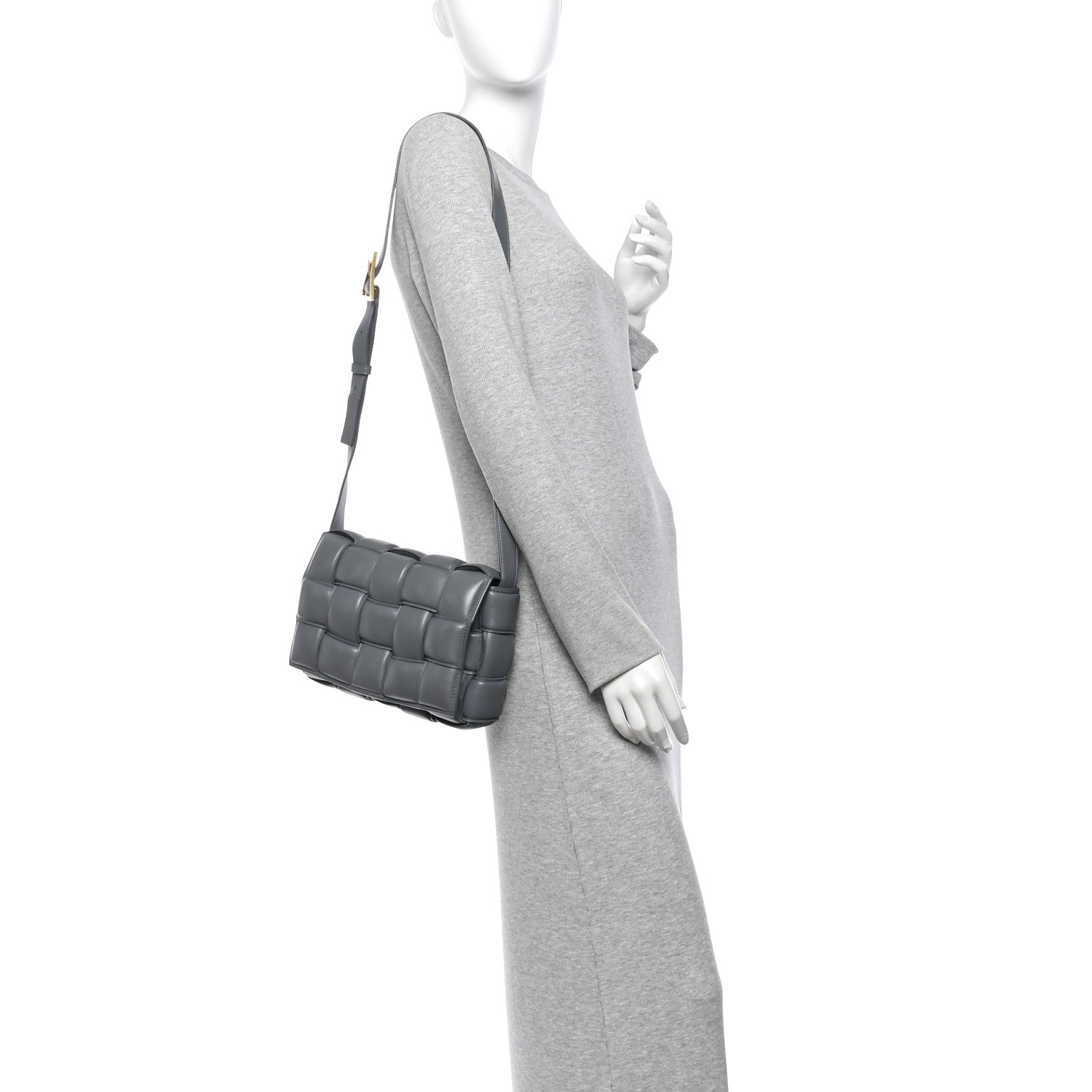 Bottega Veneta Nappa Maxi Intreccio Padded Cassette Crossbody Bag Thunder 2 of 14