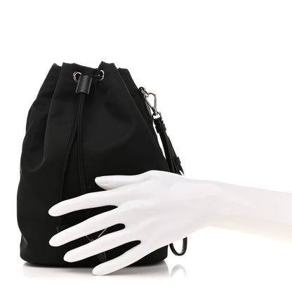 Prada Re-Nylon Vela Drawstring Wristlet Pouch Black 2 of 8