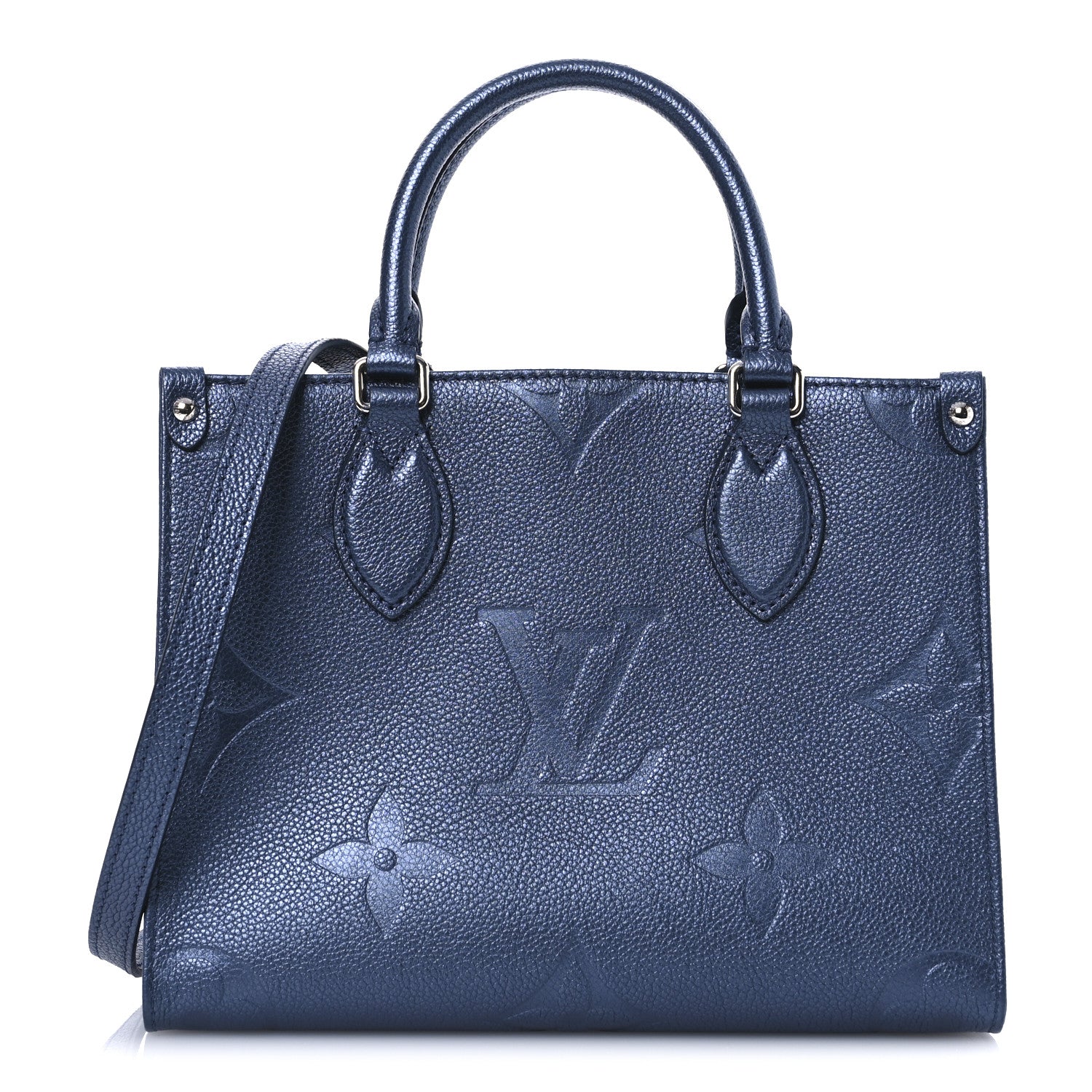 Louis Vuitton Metallic Empreinte Monogram Giant Onthego PM Navy Nacre 1 of 9