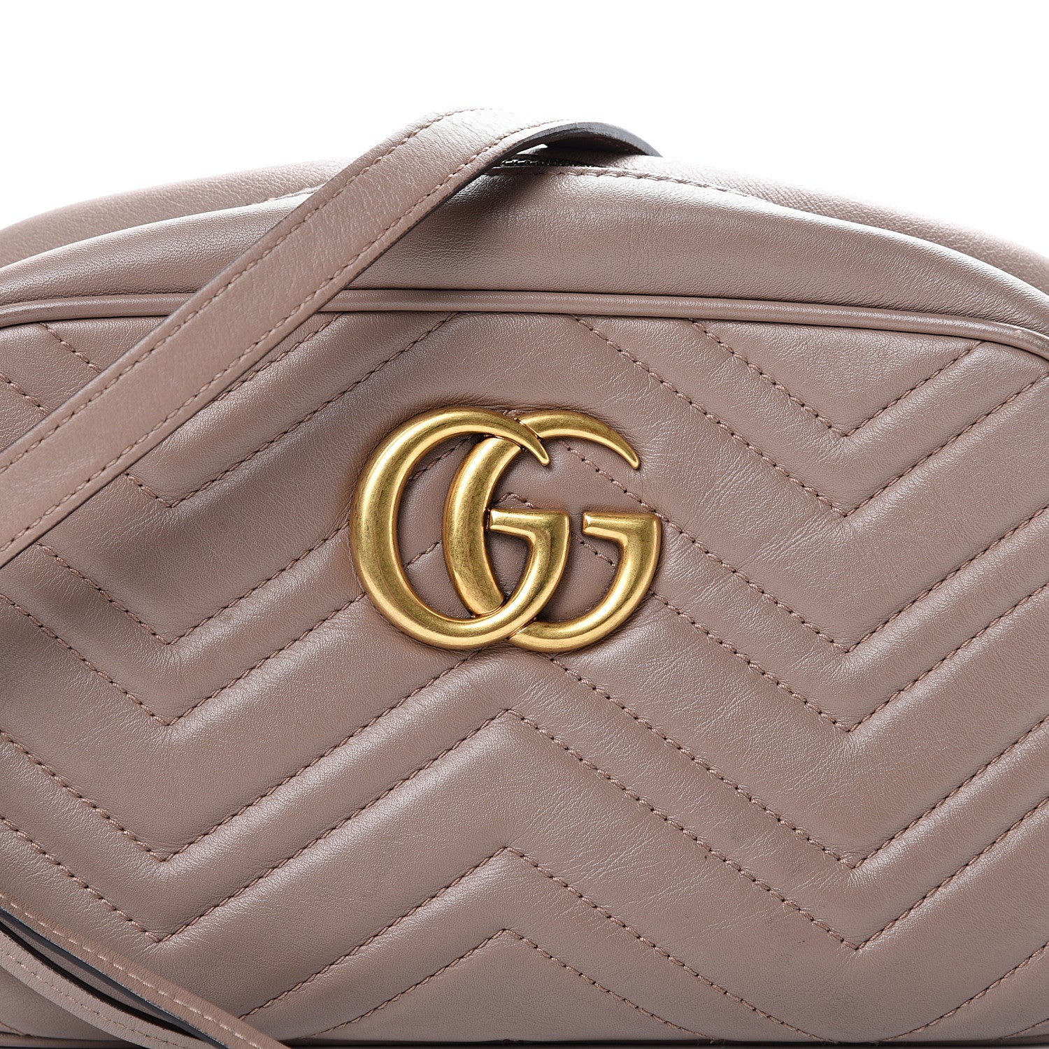 Gucci Calfskin Matelasse Small GG Marmont Chain Shoulder Bag Porcelain Rose 8 of 17