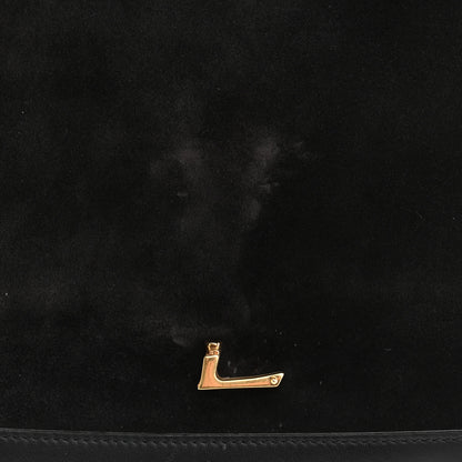 Saint Laurent Suede Smooth Calfskin Monogram Medium Solferino Soft Satchel Black 11 of 11