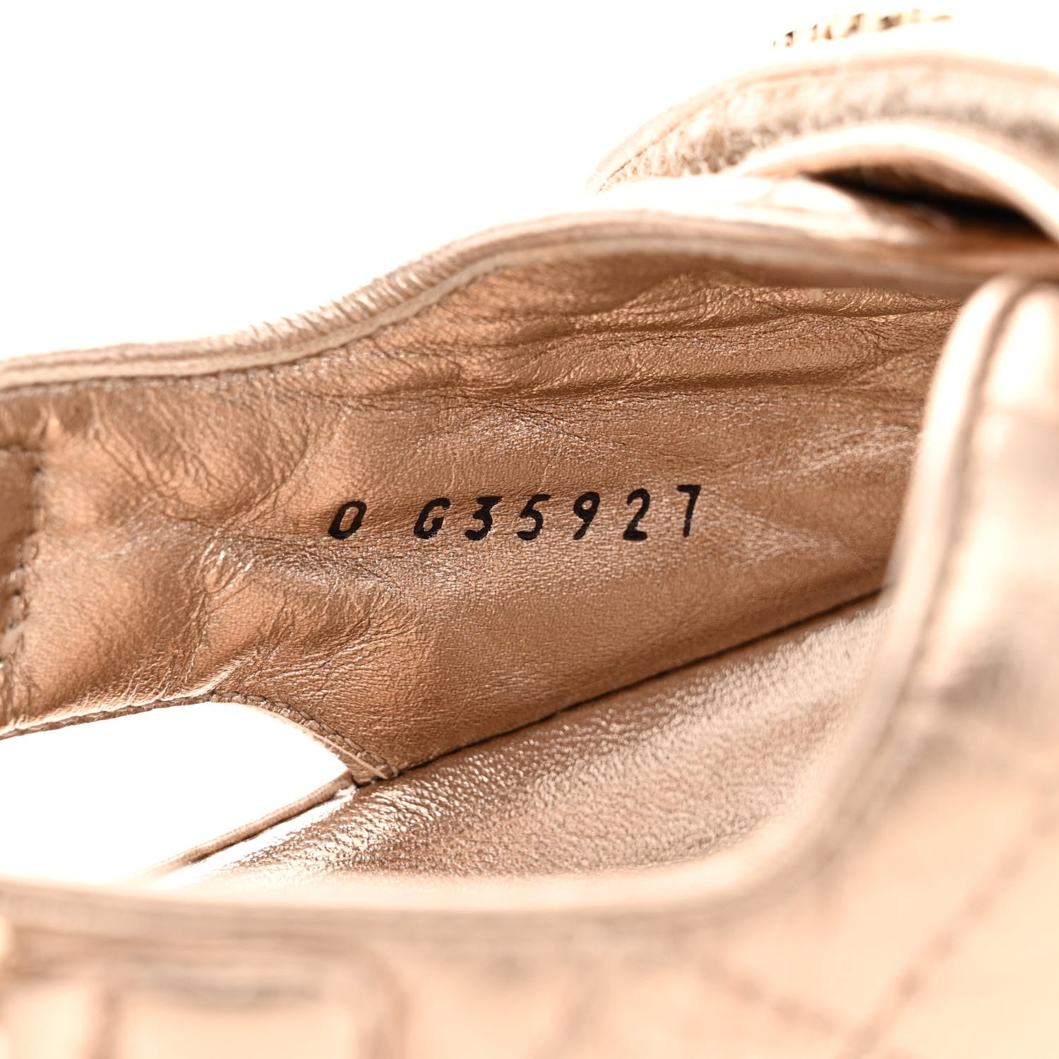 Chanel Iridescent Lambskin Quilted Velcro Dad Sandals 38.5 Light Bronze 8 of 10