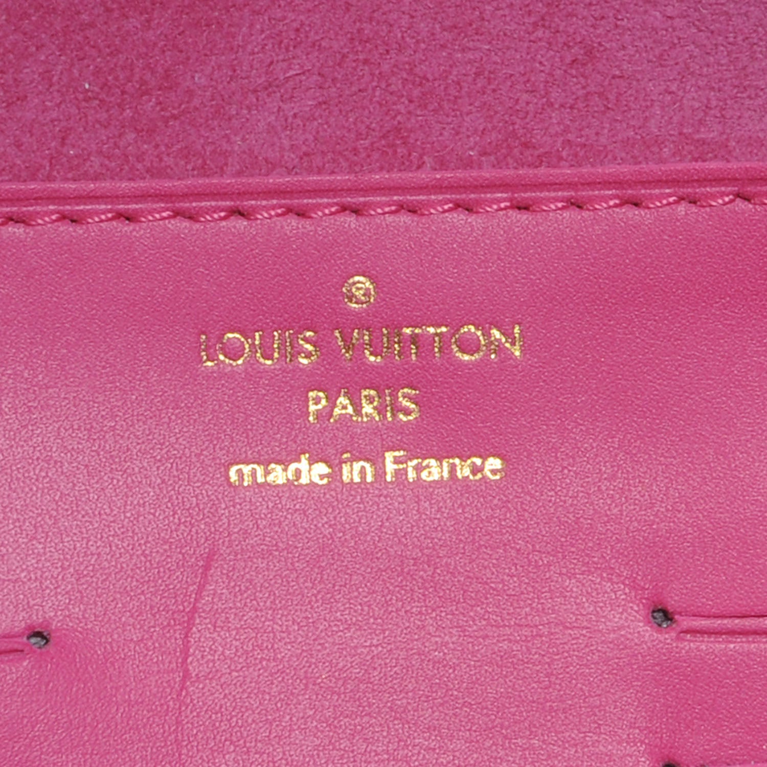Louis Vuitton Calfskin Embossed Courtney Pochette Clutch Fuchsia 6 of 7