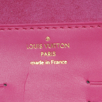 Louis Vuitton Calfskin Embossed Courtney Pochette Clutch Fuchsia 6 of 7