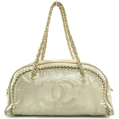 Chanel Luxe Ligne Medium Bowler Tote Metallic Gold 1 of 10