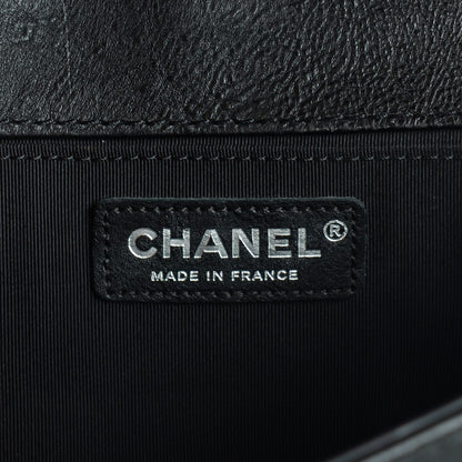 Chanel Calfskin Quilted Embellished Metal Medium Boy Flap Black 6 of 8
