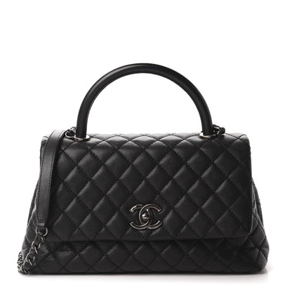 Chanel Caviar Quilted Small Coco Handle Flap Black 1 of 12