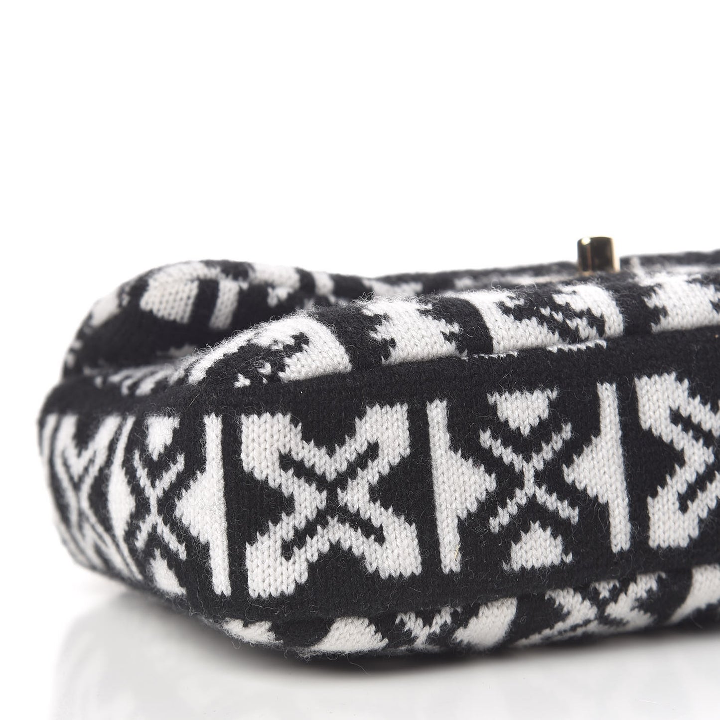 Cashmere Knit Coco Neige Flap Black White
