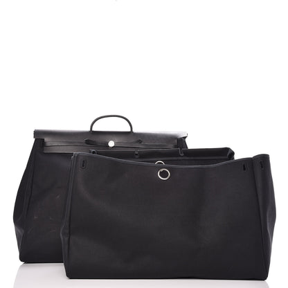 Hermes Toile Vache Calfskin Herbag Cabin Black 18 of 18