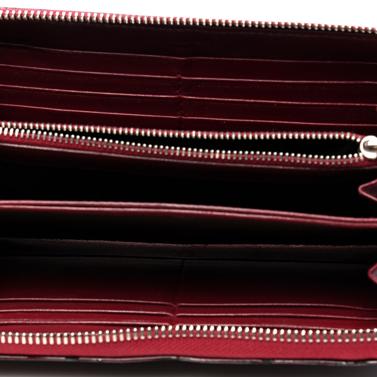 Patent Ultimate Voyageur Zip Around Wallet Red