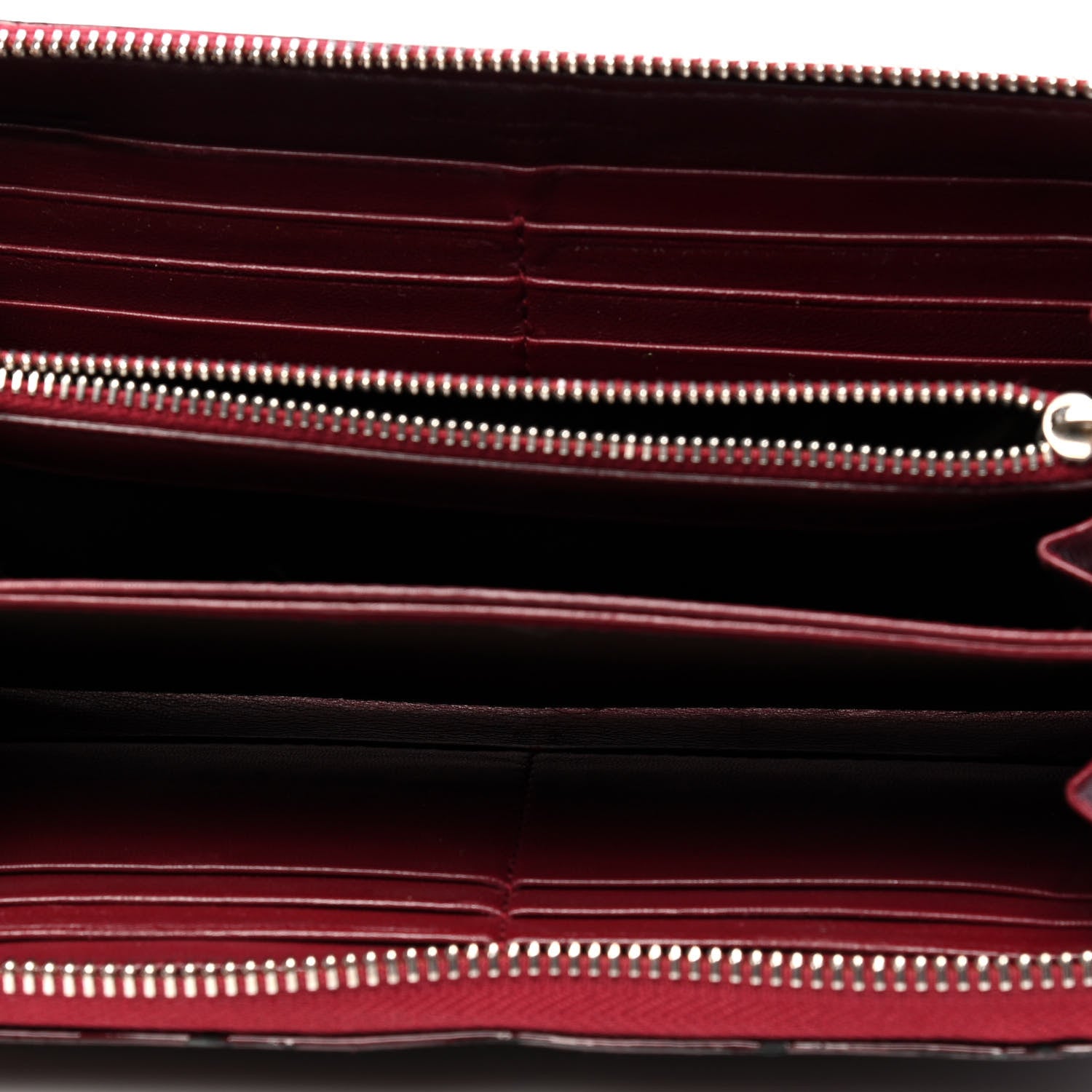Christian Dior Patent Ultimate Voyageur Zip Around Wallet Red 3 of 6