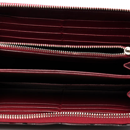 Christian Dior Patent Ultimate Voyageur Zip Around Wallet Red 3 of 6