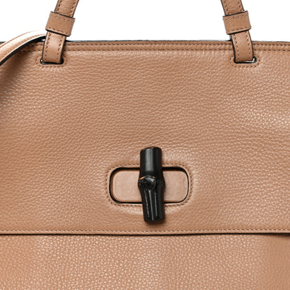 Gucci Cellarius Calfskin Large Bamboo Daily Top Handle Bag Camelia 7 of 10