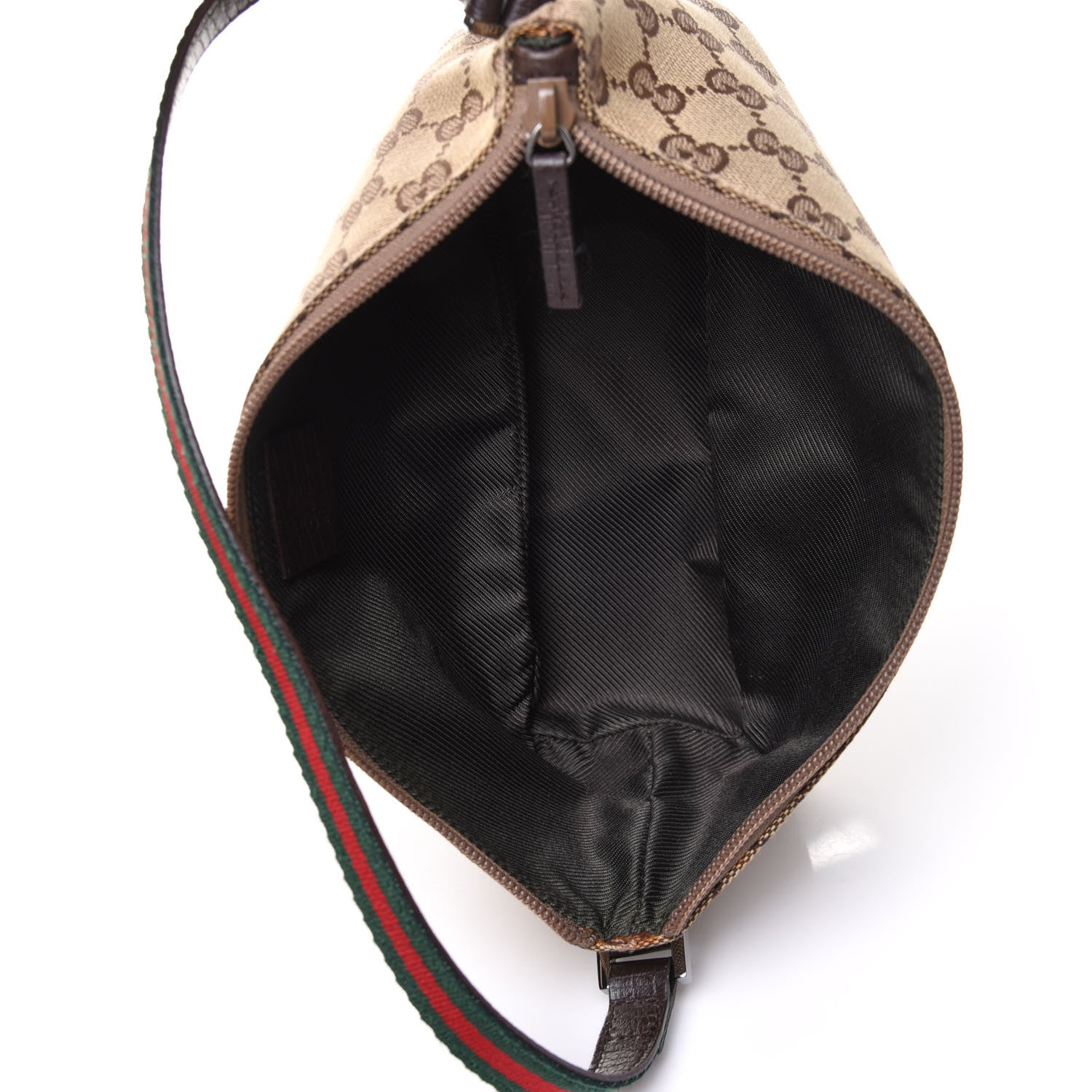 Gucci Monogram Web Boat Pochette Brown 5 of 10