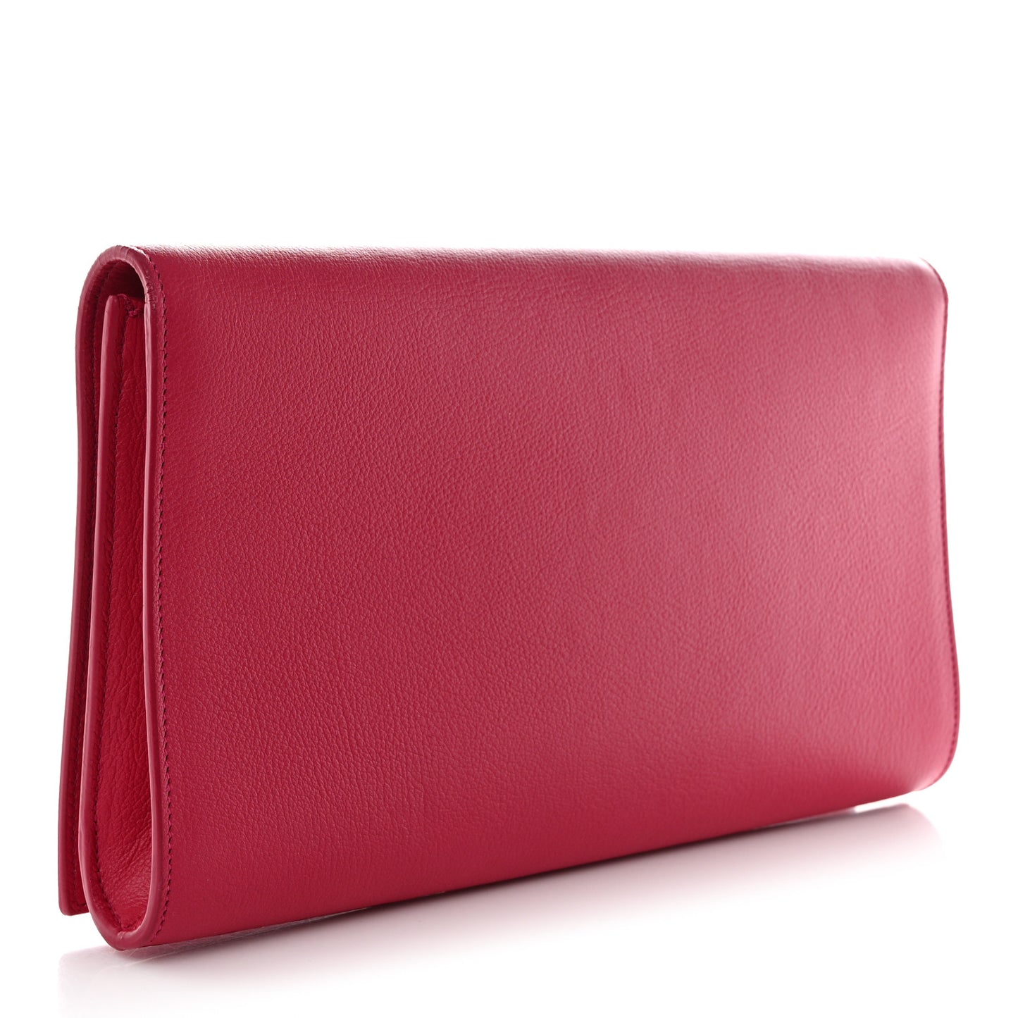 Calfskin Monogram Large Belle De Jour Clutch Lipstick Fuchsia