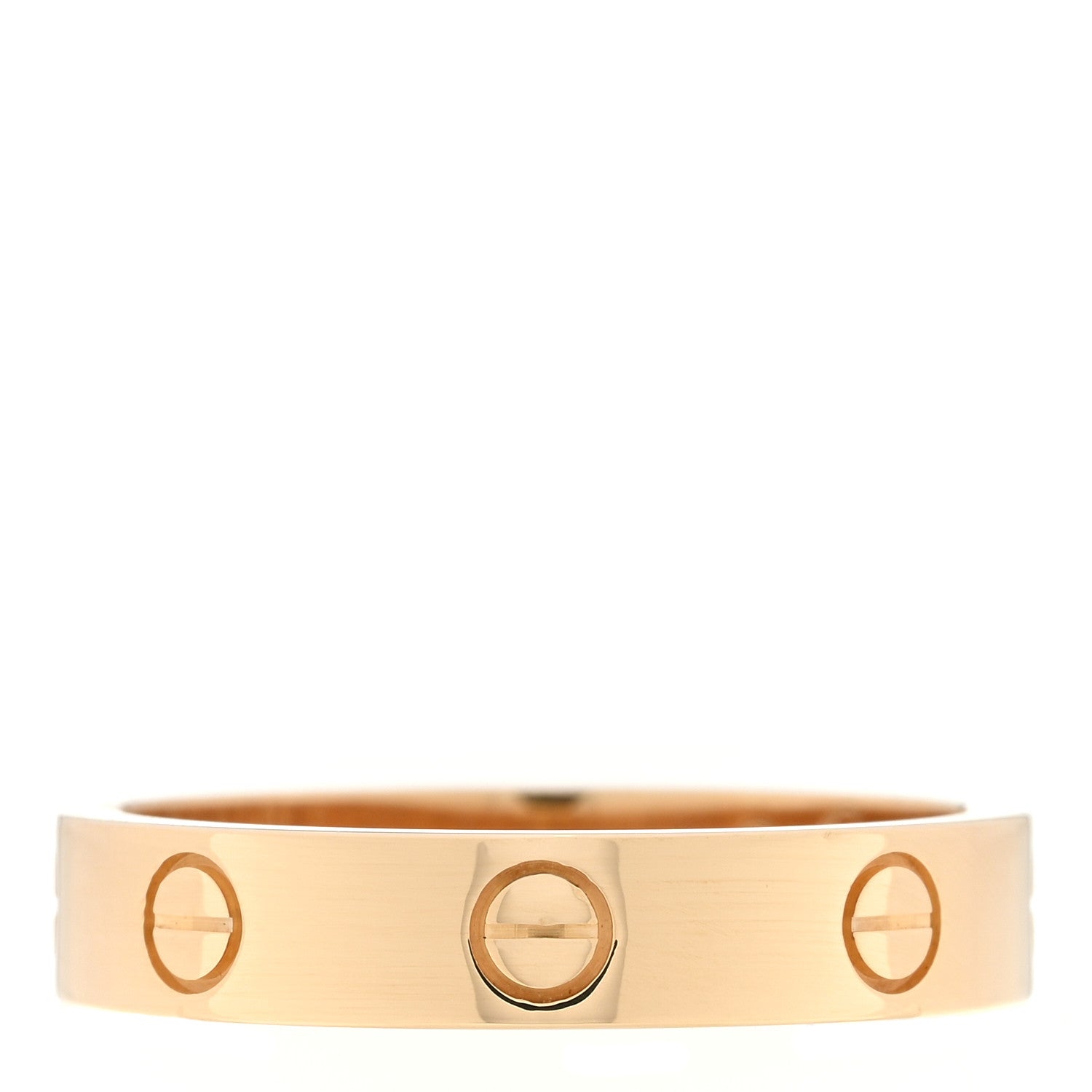 Cartier 18K Yellow Gold Diamond 4mm LOVE Wedding Band Ring 55 7.25 3 of 5