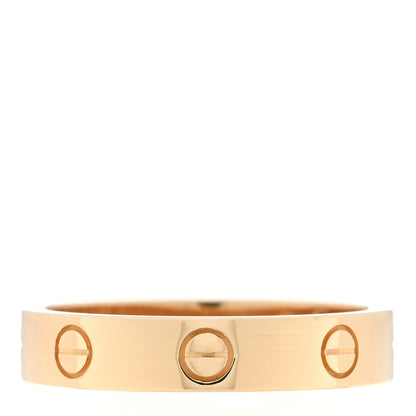 Cartier 18K Yellow Gold Diamond 4mm LOVE Wedding Band Ring 55 7.25 3 of 5