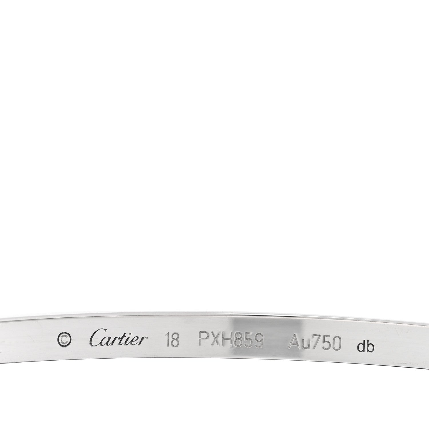 Cartier 18K White Gold Small LOVE Bracelet 18 3 of 5