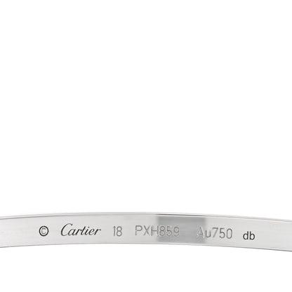 Cartier 18K White Gold Small LOVE Bracelet 18 3 of 5