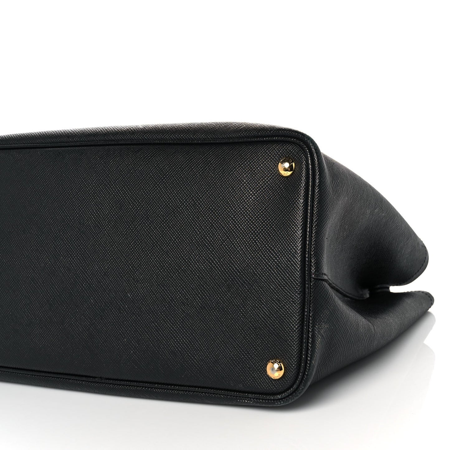Saffiano Cuir Medium Double Bag Black Fuoco