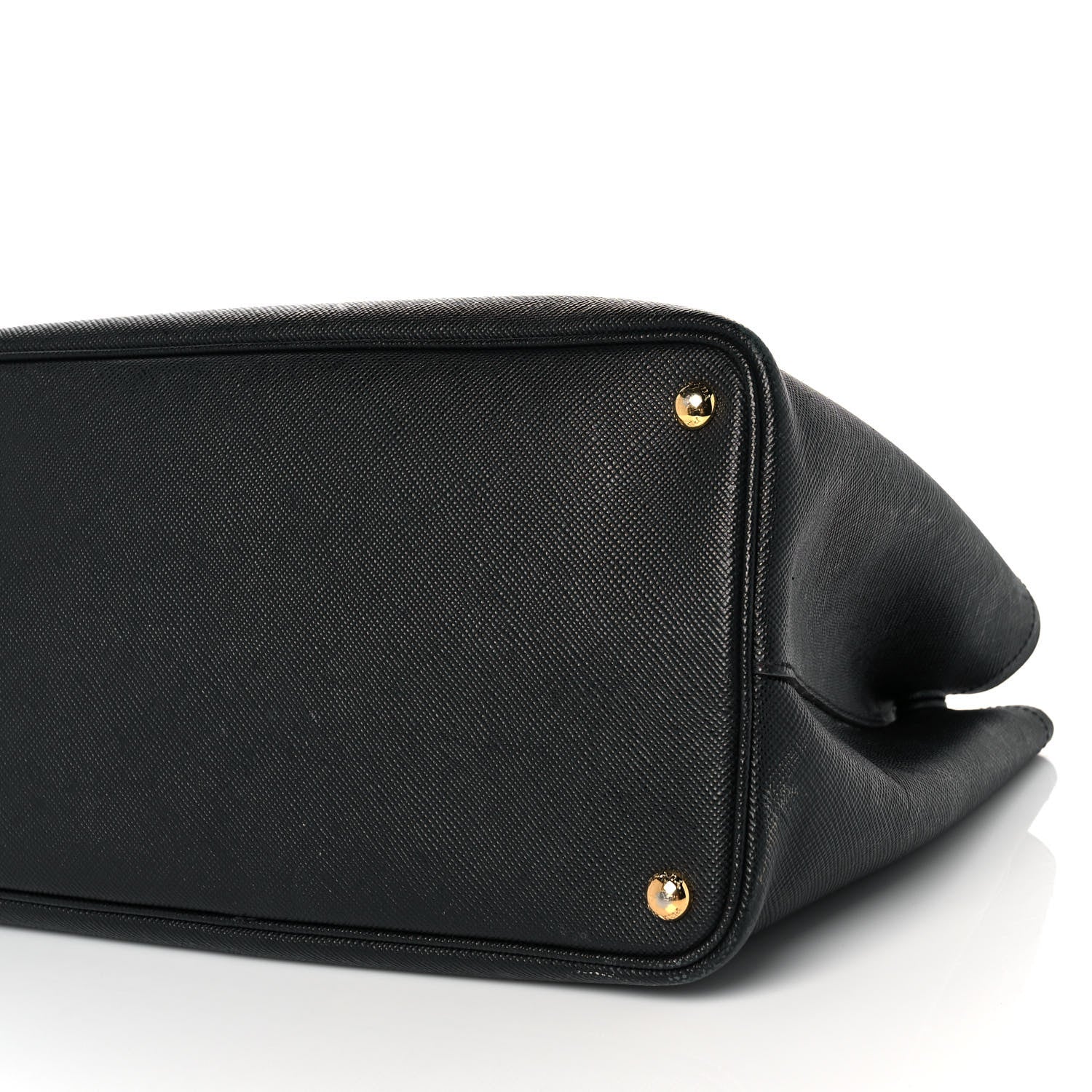 Prada Saffiano Cuir Medium Double Bag Black Fuoco 8 of 9