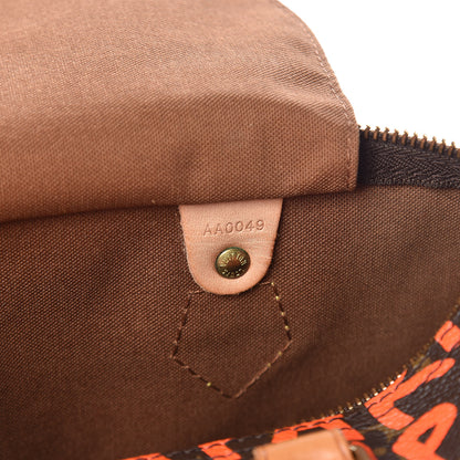 Louis Vuitton Monogram Graffiti Speedy 30 Orange 9 of 13