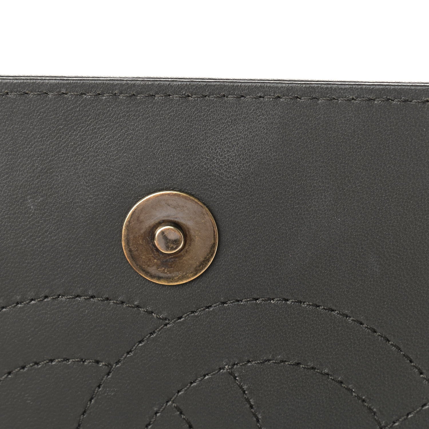 Chanel Lambskin CC Antico Flap Dark Khaki 10 of 11