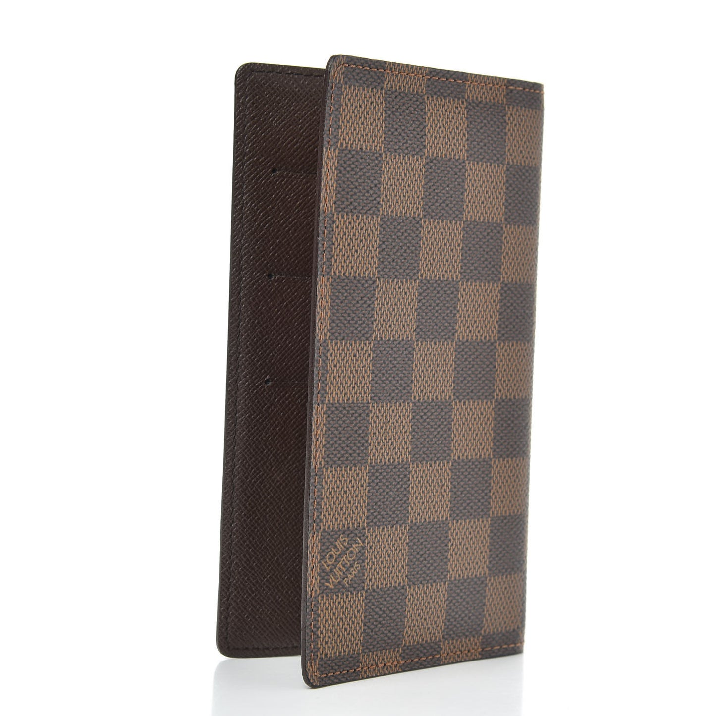 Damier Ebene Checkbook Cover Wallet