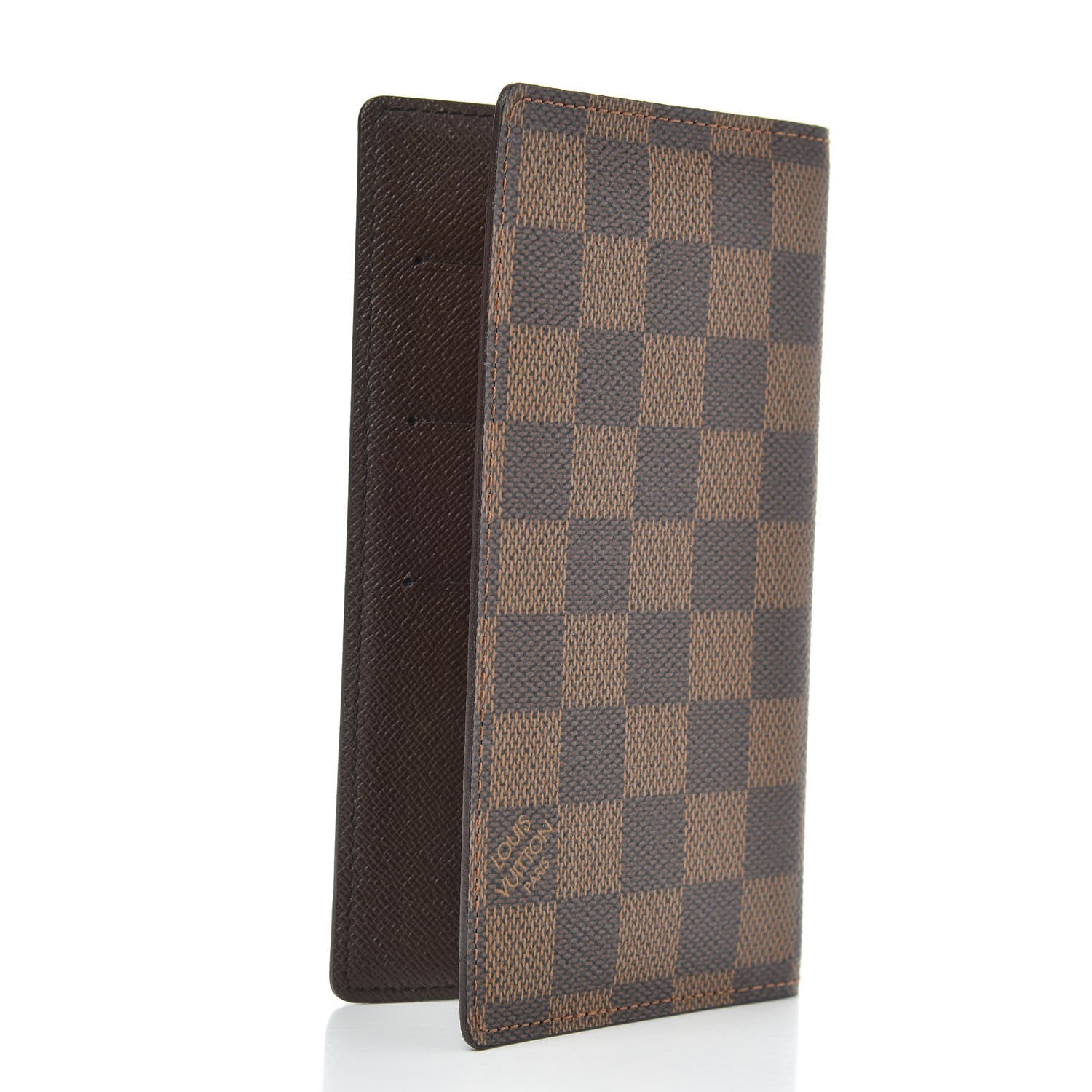 Louis Vuitton Damier Ebene Checkbook Cover Wallet 3 of 6