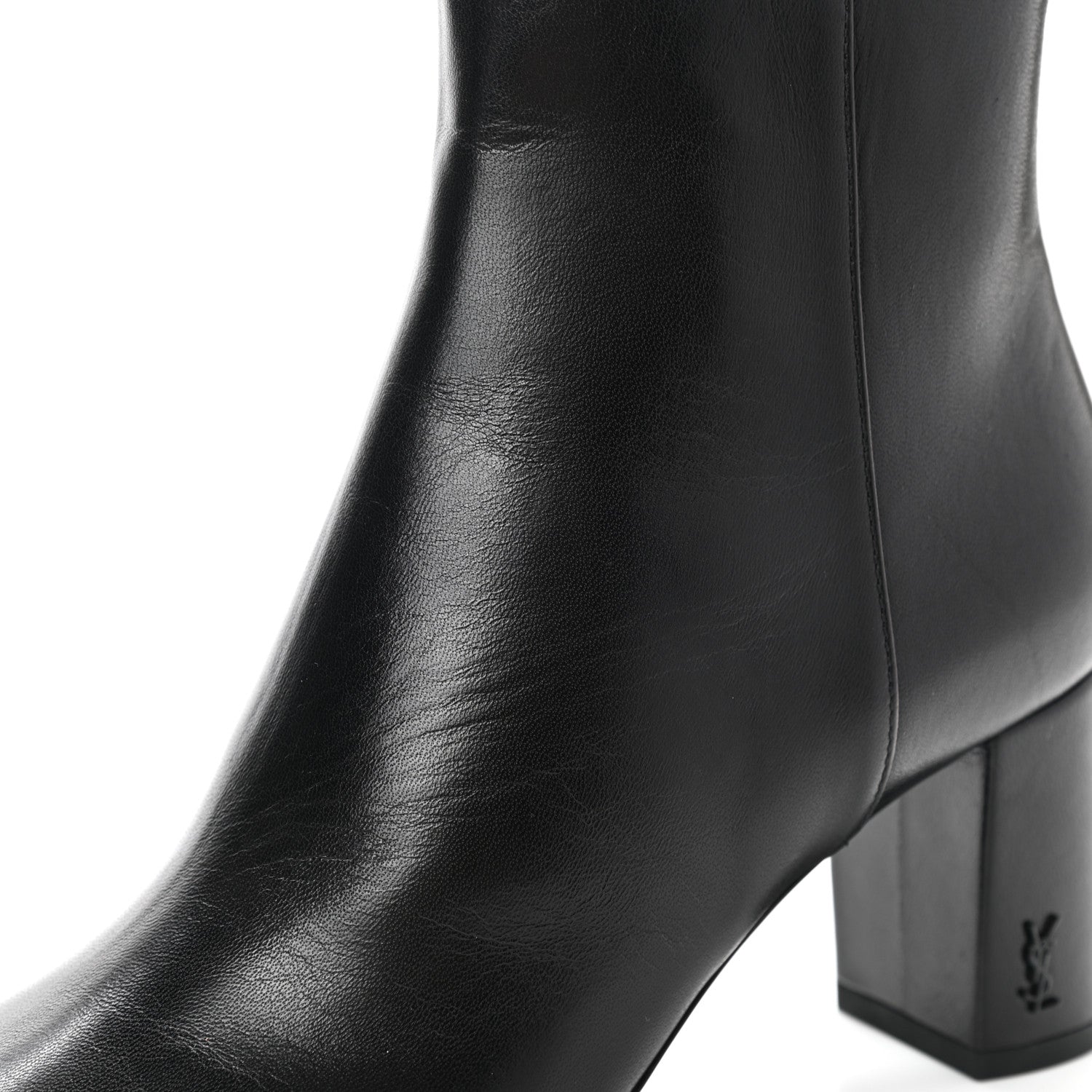 Saint Laurent Nappa Loulou Ankle Zip Boot 36.5 Black 10 of 16