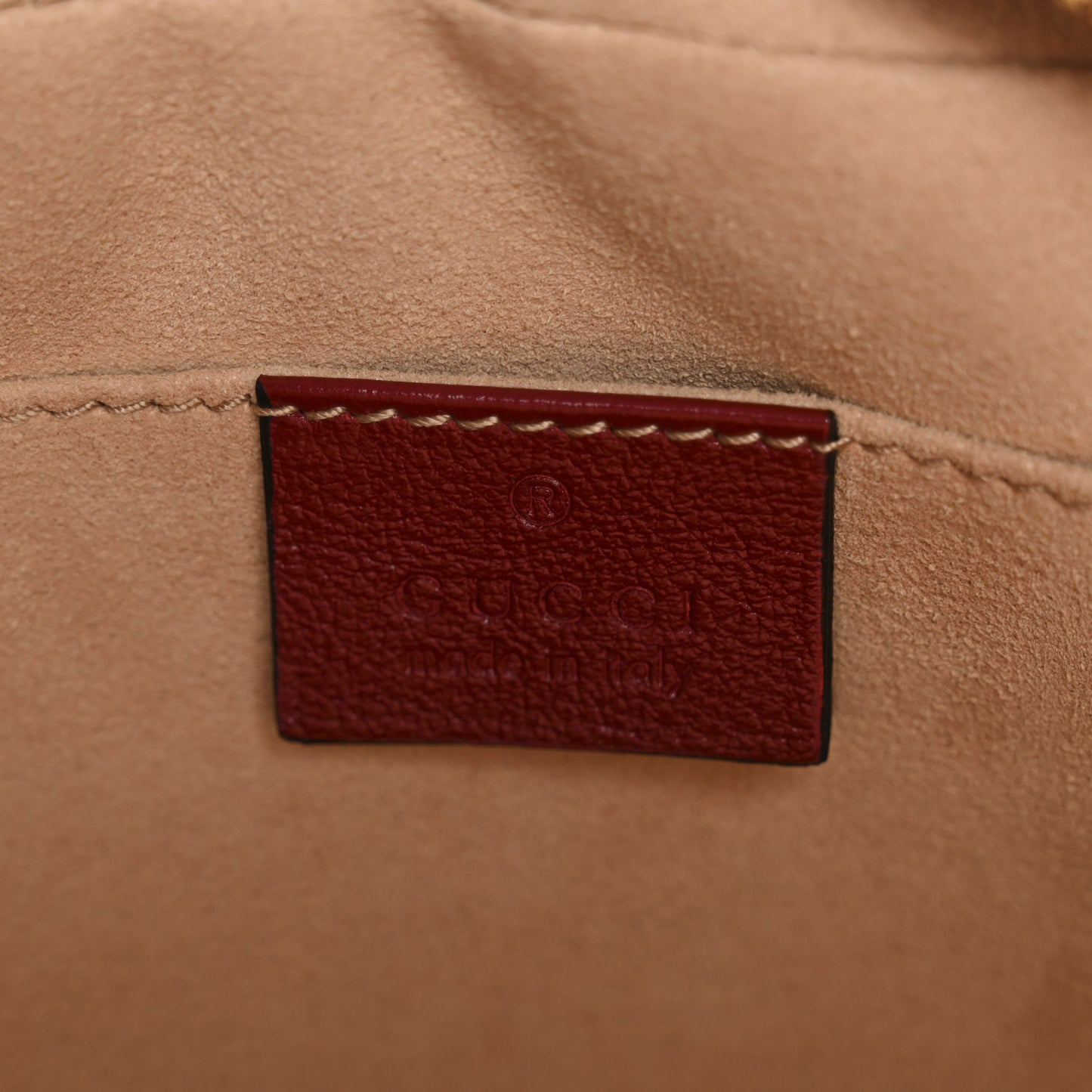 Monogram Azalea Calfskin Matelasse Diagonal Small GG Marmont Chain Shoulder Bag Beige Ebony New Cherry Red
