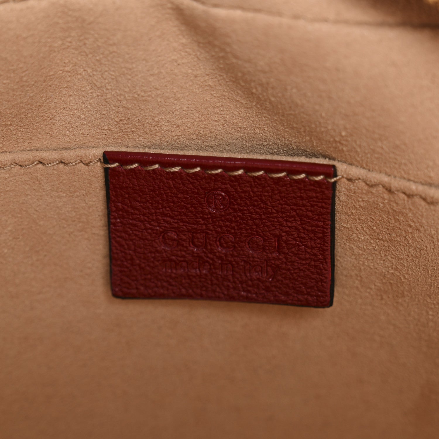 Gucci Monogram Azalea Calfskin Matelasse Diagonal Small GG Marmont Chain Shoulder Bag Beige Ebony New Cherry Red 6 of 10