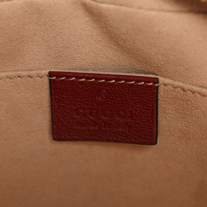 Gucci Monogram Azalea Calfskin Matelasse Diagonal Small GG Marmont Chain Shoulder Bag Beige Ebony New Cherry Red 6 of 10