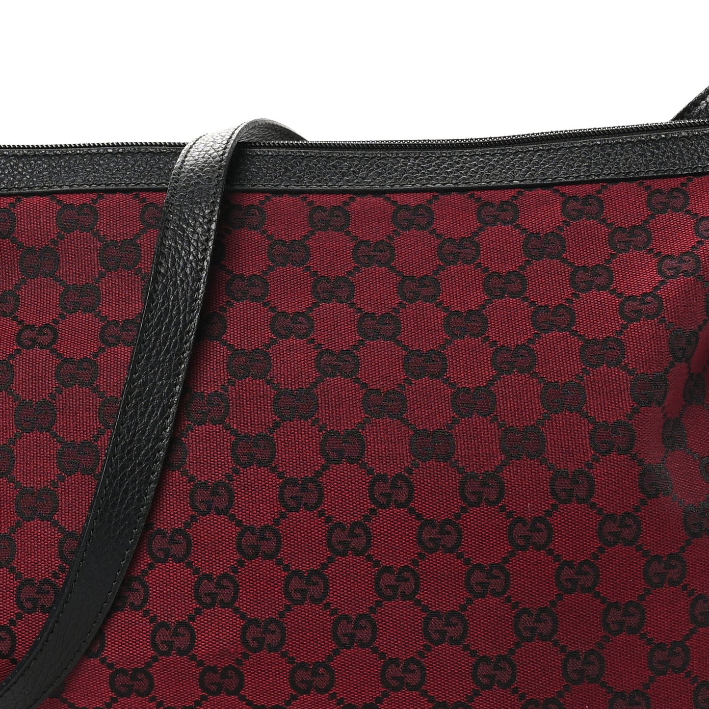 Denim Monogram Large Half Moon Hobo Red