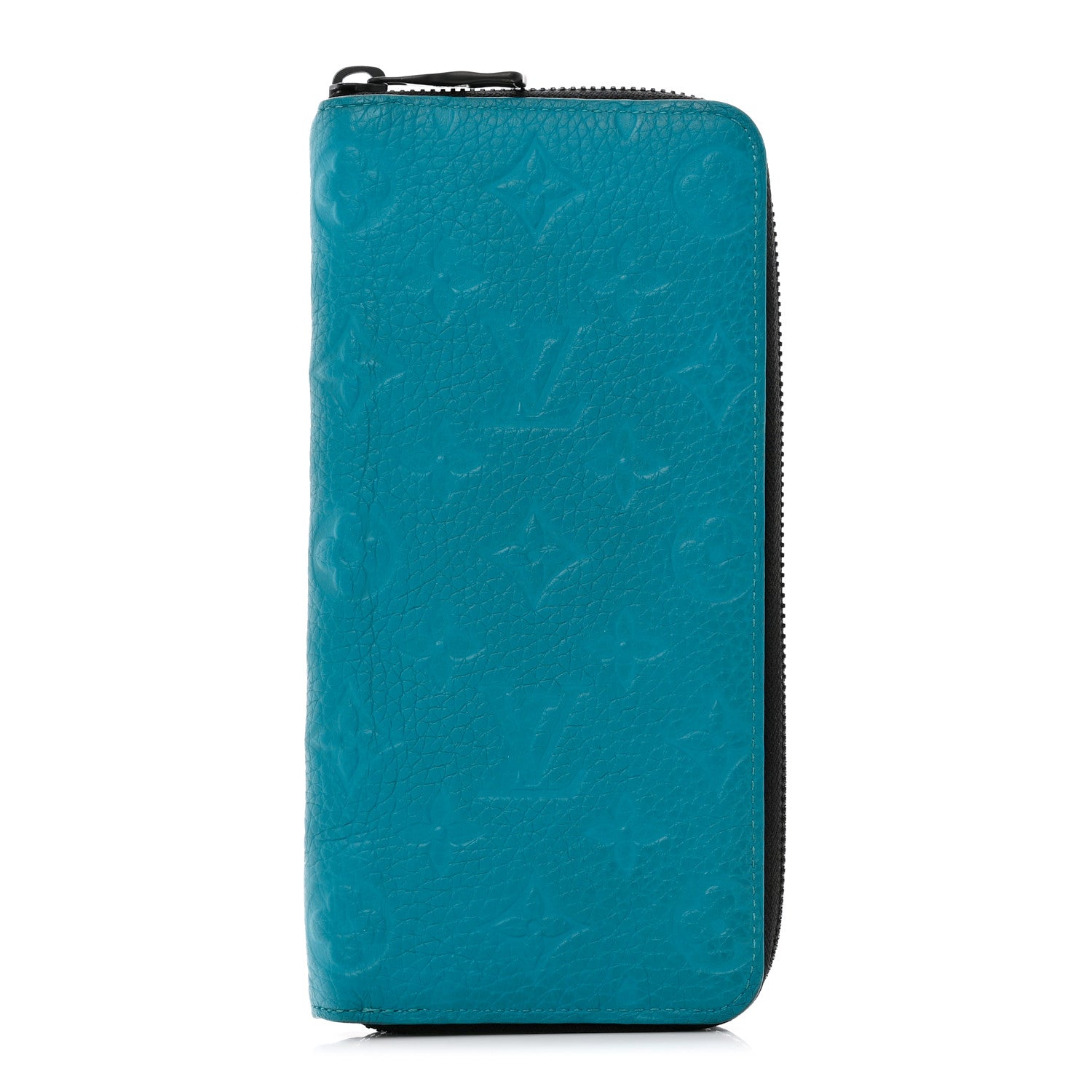 Louis Vuitton Taurillon Monogram Zippy Vertical Wallet Turquoise 1 of 8
