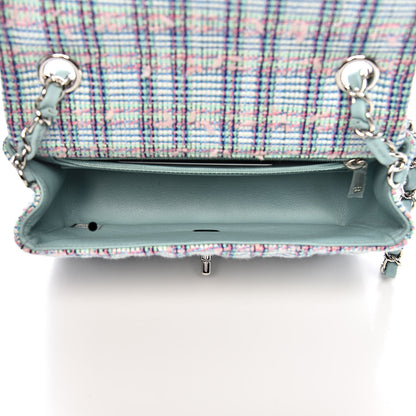 Chanel Quilted Mini Rectangular Flap Blue White 5 of 11