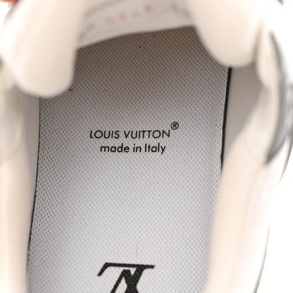 Louis Vuitton Calfskin Embossed Monogram Denim Mens LV Trainer Sneakers 5.5 Grey 11 of 14