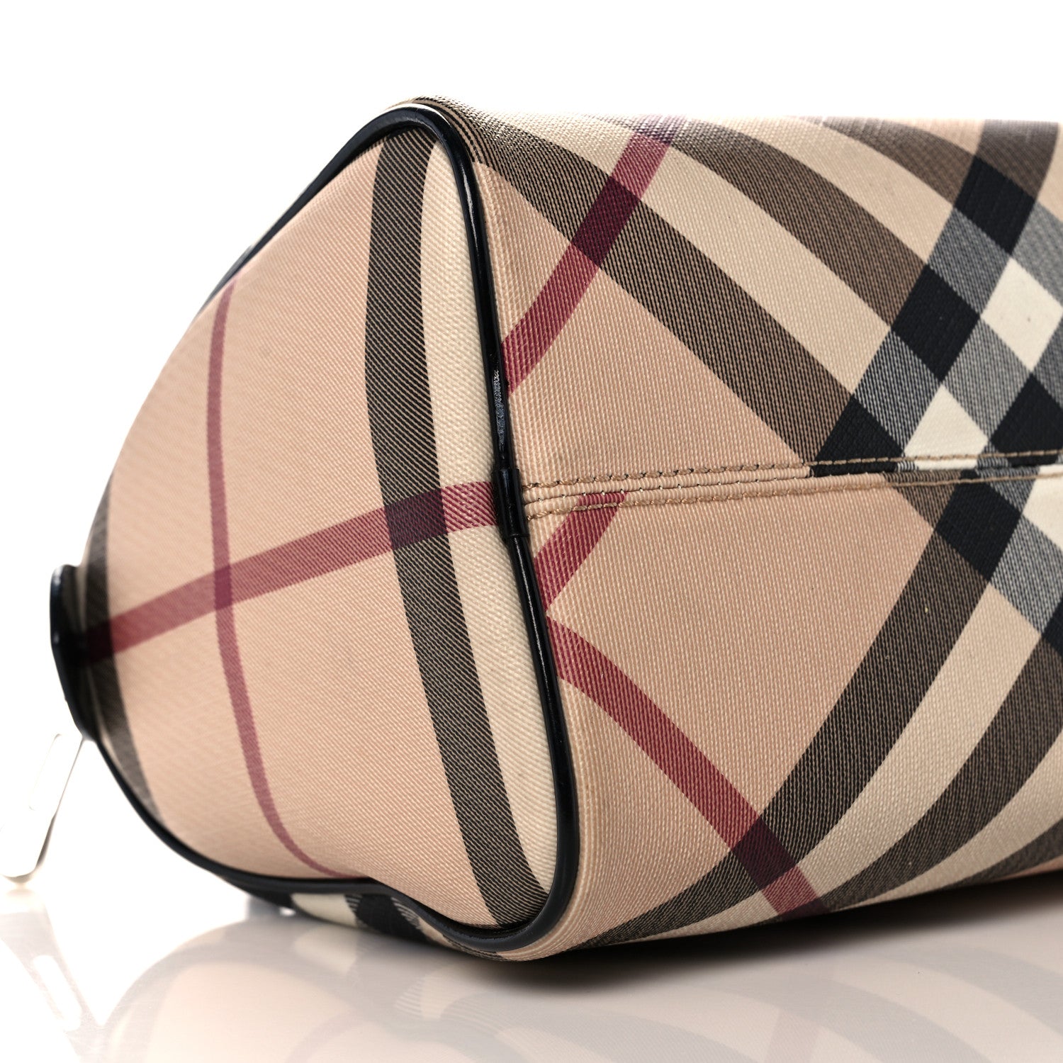 Burberry Nova Check Small Chester Bowling Bag Black 7 of 20