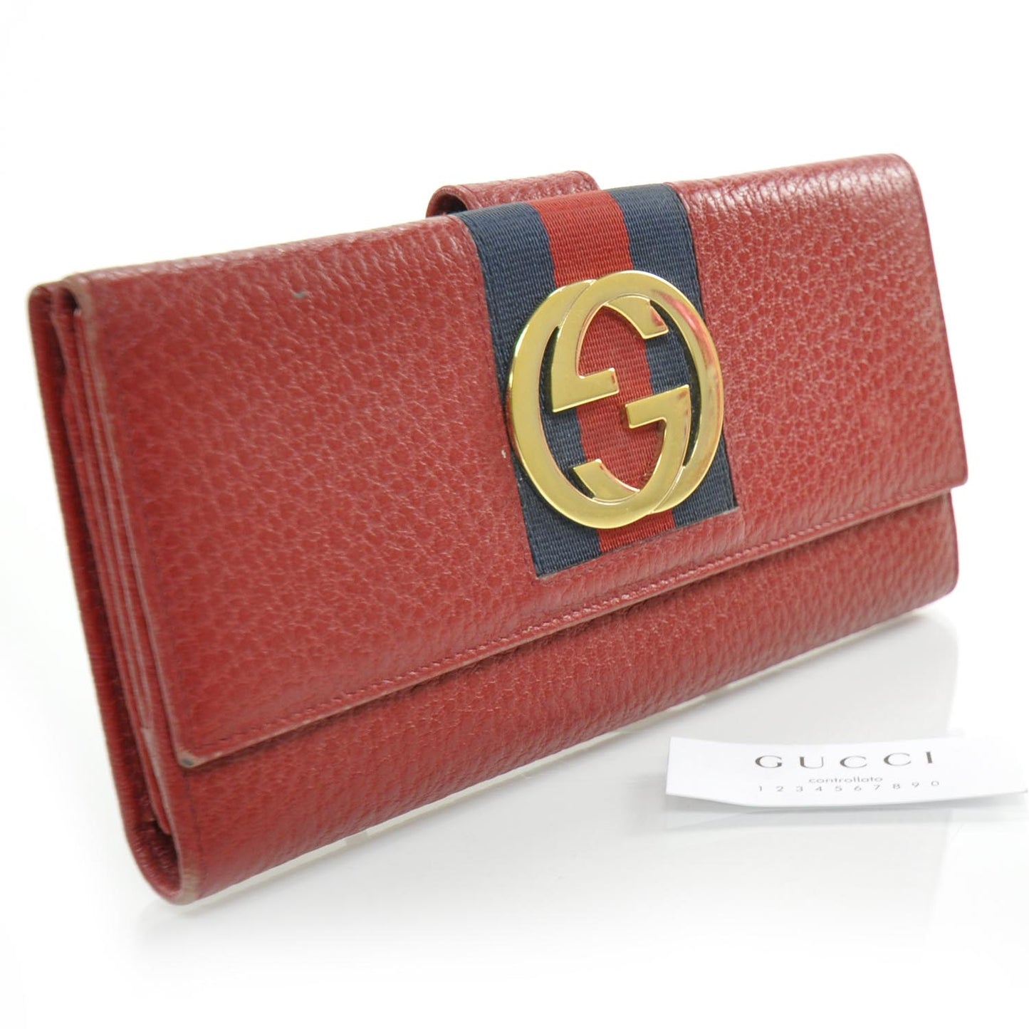 Leather Blondie Continental Wallet Red