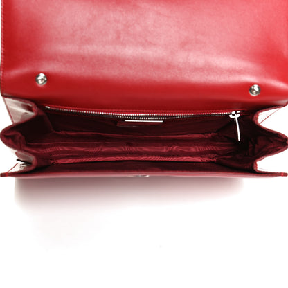 Salvatore Ferragamo Patent Ginny Vara Bow Shoulder Bag Red 4 of 13