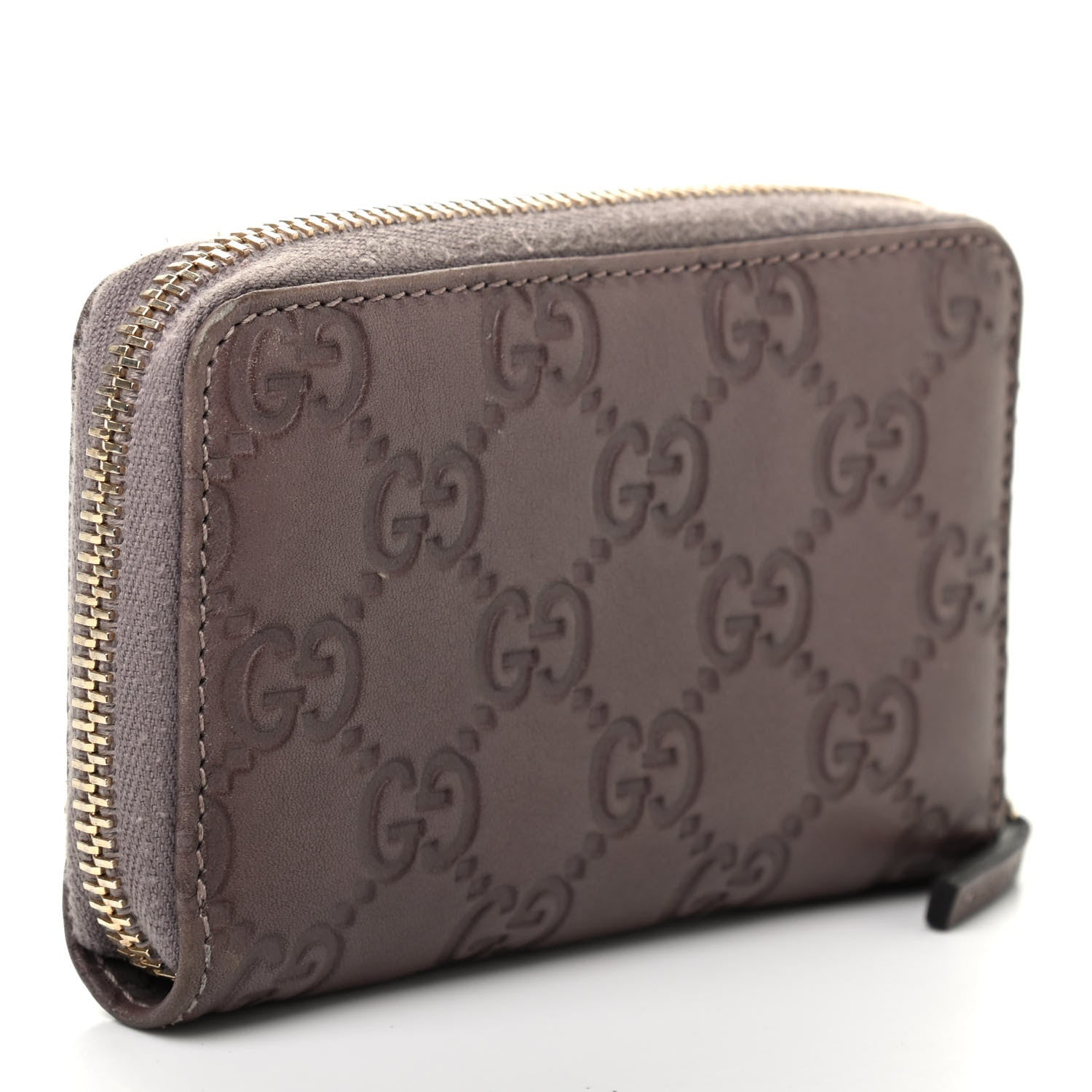 Gucci Guccissima Zip Around Card Case Mauve 3 of 8