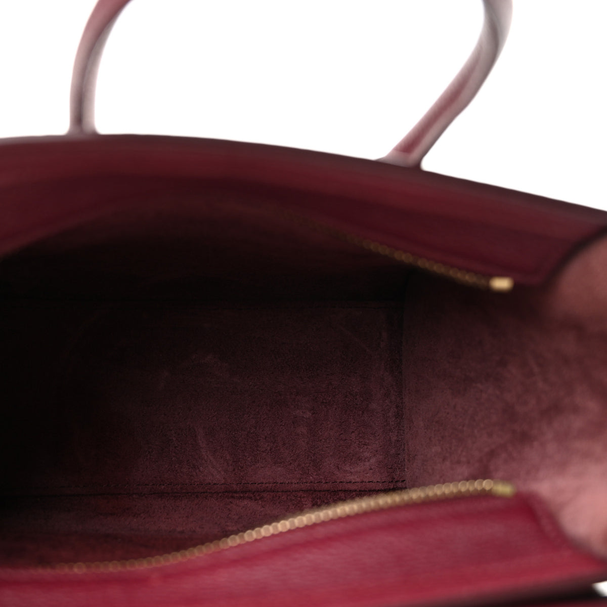 Celine Drummed Calfskin Nano Luggage Plum 5 of 12